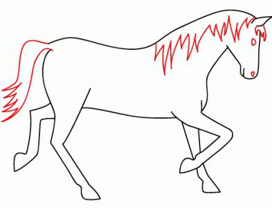 Hvordan man tegner en hest i faser: En simpel ordning